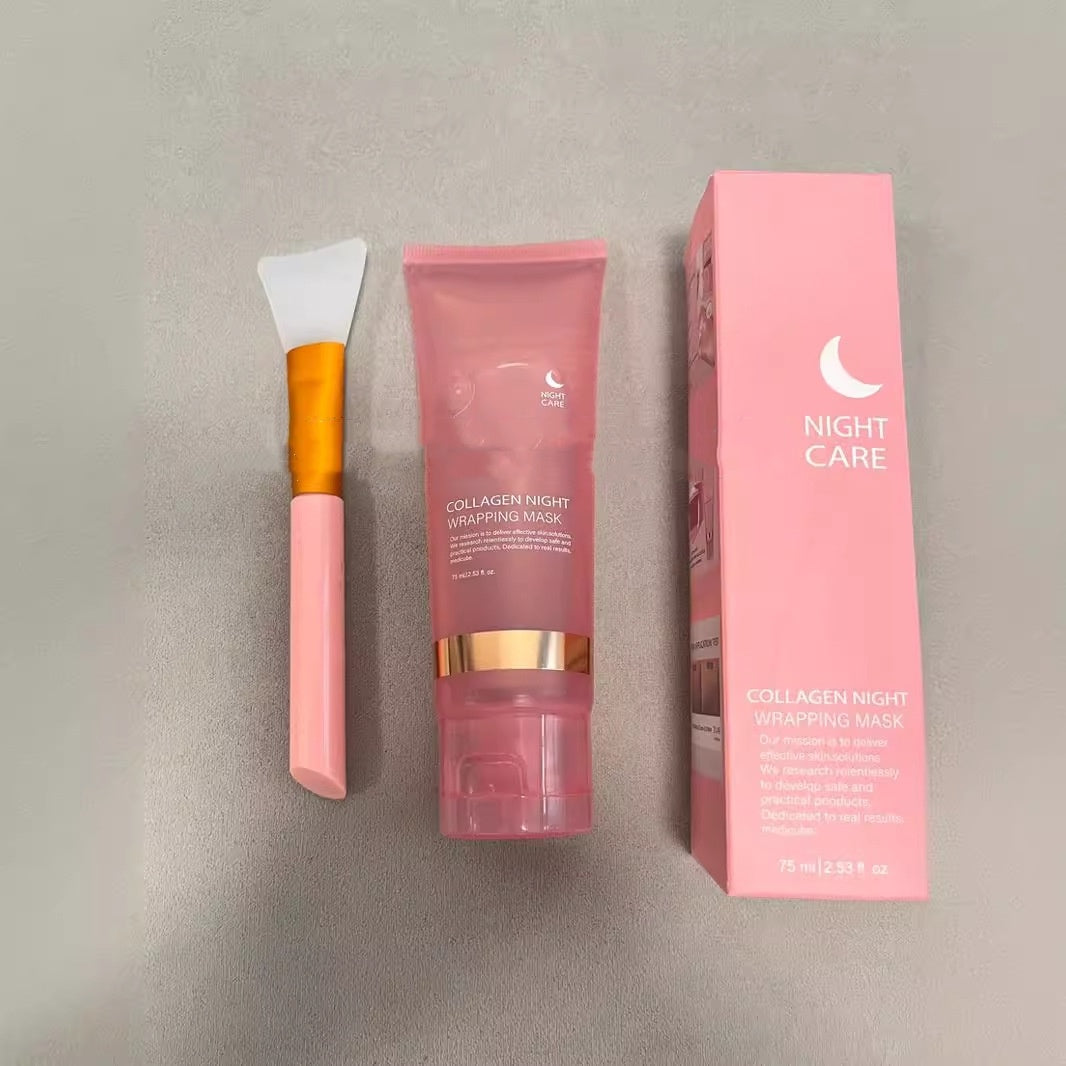 Korean Face Night Mask Collagen Wrapping Mask Natural Ingredients Firming Elasticity & Hydration Anti-wrinkle For Skin Care