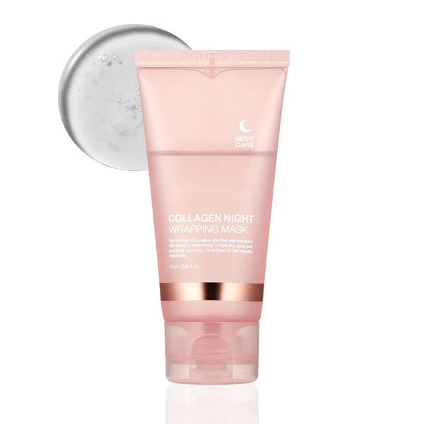 Korean Face Night Mask Collagen Wrapping Mask Natural Ingredients Firming Elasticity & Hydration Anti-wrinkle For Skin Care