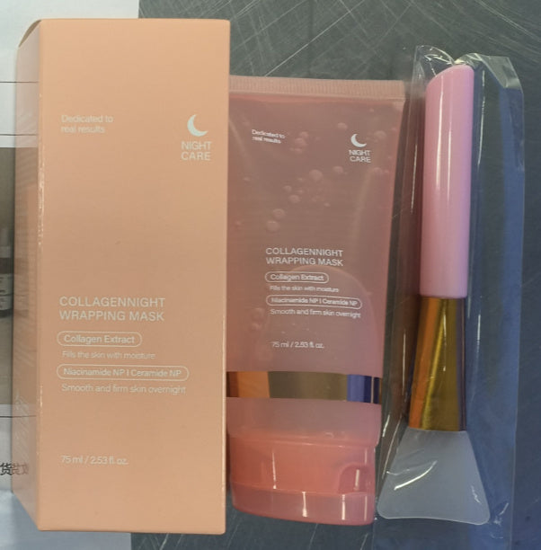 Korean Face Night Mask Collagen Wrapping Mask Natural Ingredients Firming Elasticity & Hydration Anti-wrinkle For Skin Care